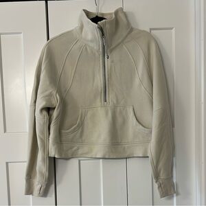 Lululemon Scuba Funnel Neck Half Zip in “Bone”
